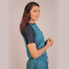 Pro-fit Peacock and Navy Blue Dual women scrubs