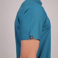 Pro-fit Peacock Blue High Neck Men scrubs