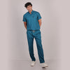Pro-fit Peacock Blue High Neck Men scrubs