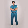 Pro-fit Peacock Blue High Neck Men scrubs