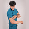 Pro-fit Peacock Blue High Neck Men scrubs
