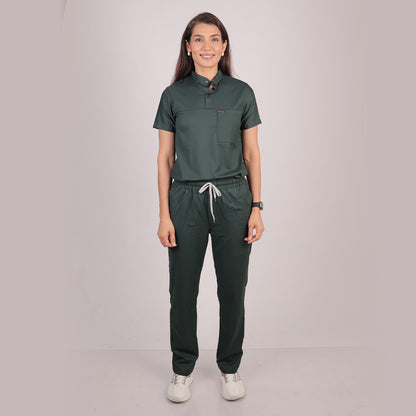 Pro-fit Nature Green Highneck Women scrubs