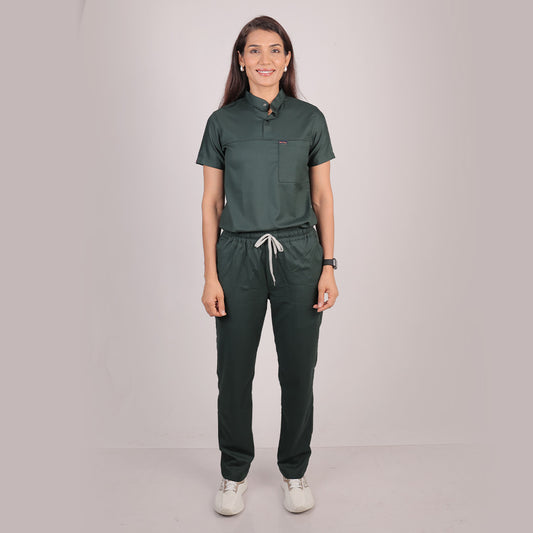 Pro-fit Nature Green Highneck Women scrubs