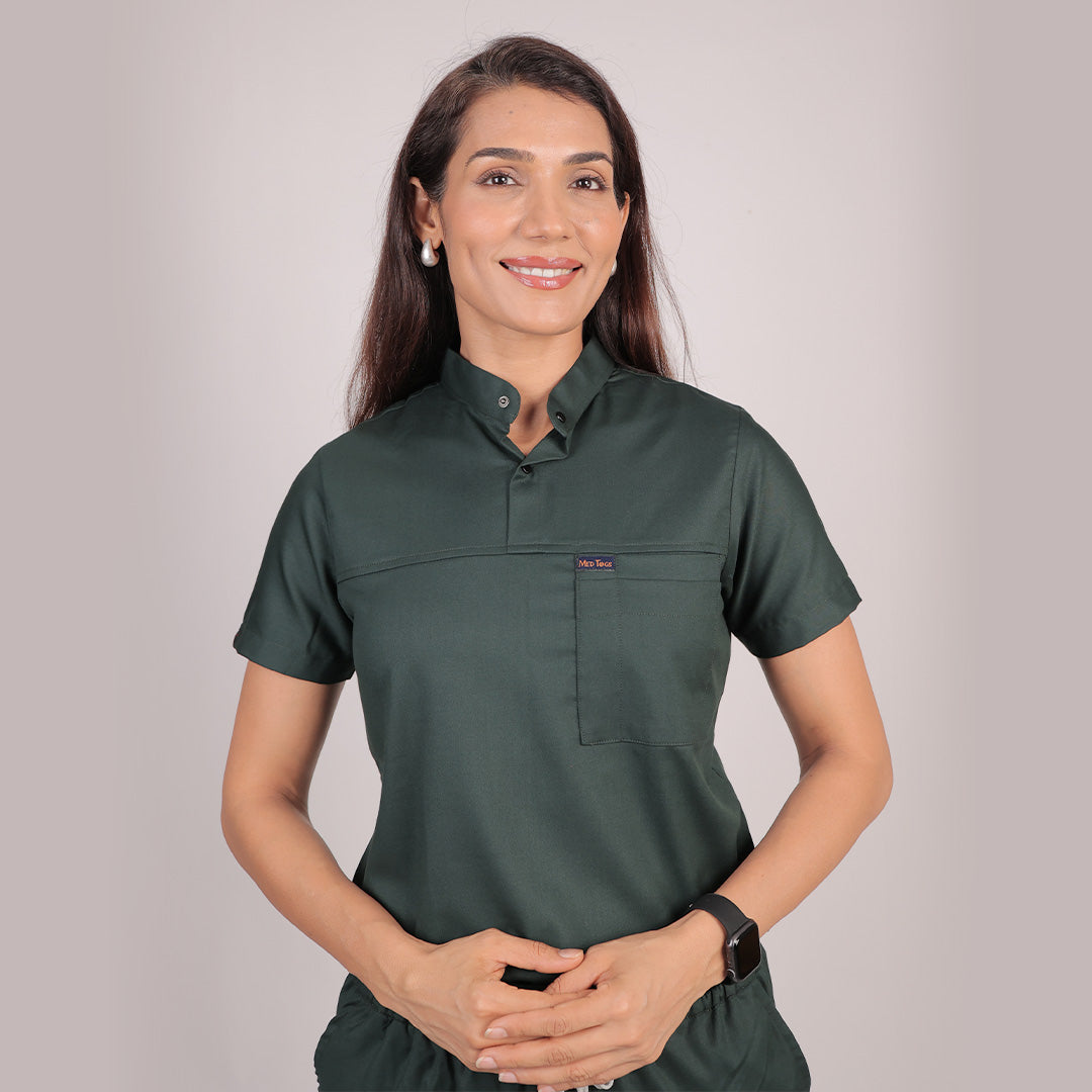 Pro-fit Nature Green Highneck Women scrubs
