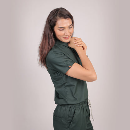 Pro-fit Nature Green Highneck Women scrubs