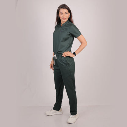 Pro-fit Nature Green Highneck Women scrubs