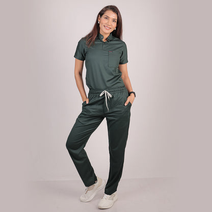 Pro-fit Nature Green Highneck Women scrubs