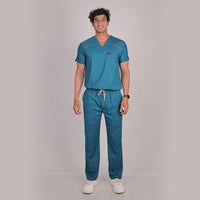 Pro-fit Peacock Blue Vneck Men scrubs