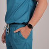 Pro-fit Peacock Blue Vneck Men scrubs