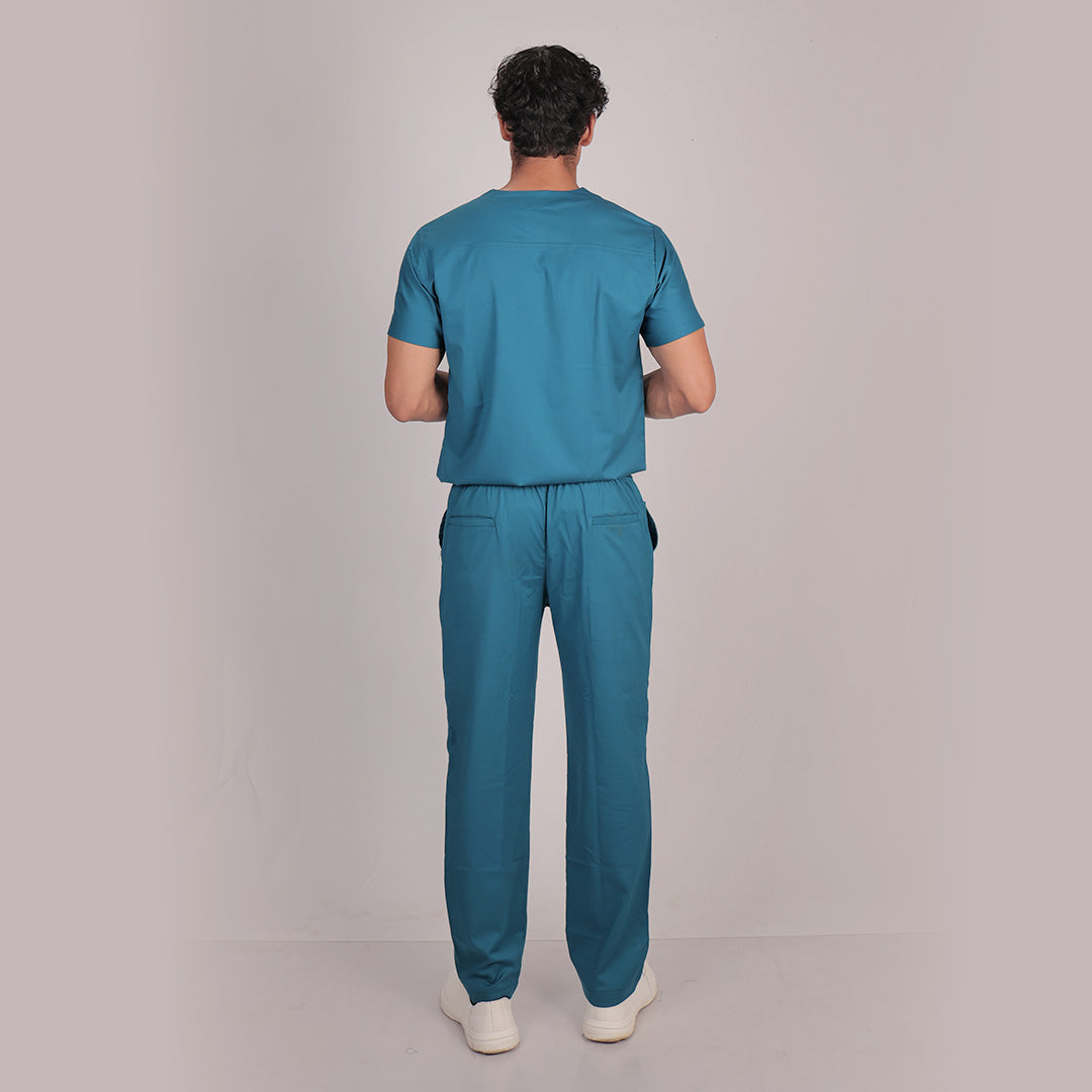 Pro-fit Peacock Blue Vneck Men scrubs