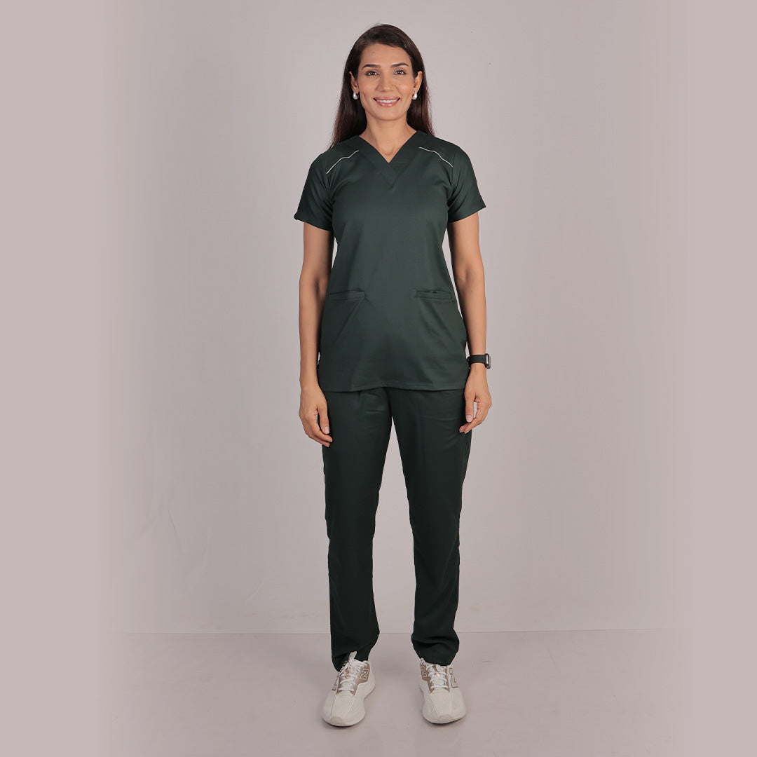 Pro-fit Nature Green Vneck Women scrubs