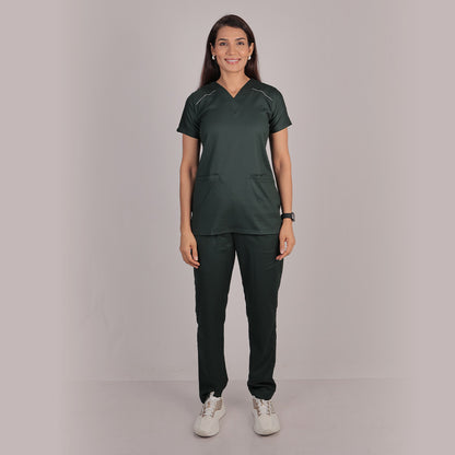 Pro-fit Nature Green Vneck Women scrubs