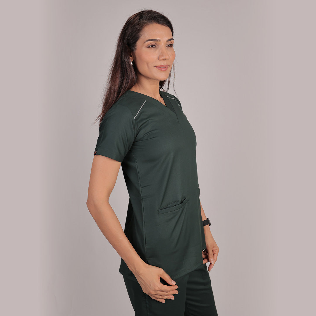 Pro-fit Nature Green Vneck Women scrubs