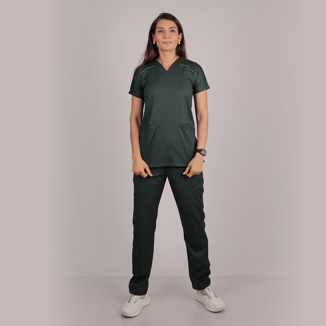 Pro-fit Nature Green Vneck Women scrubs