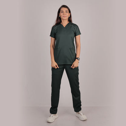 Pro-fit Nature Green Vneck Women scrubs