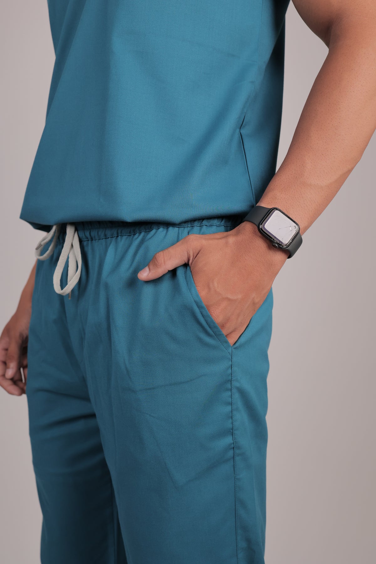 Pro-fit Peacock Blue Navy Dual Scrubs