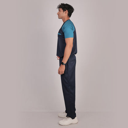 Pro-fit Navy and Peacock Blue Dual Scrubs