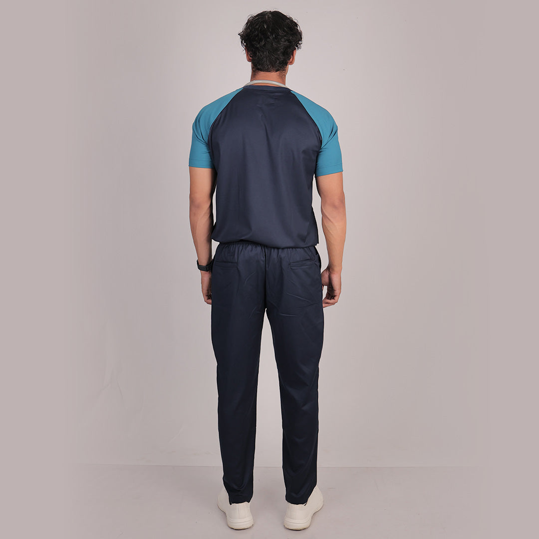 Pro-fit Navy and Peacock Blue Dual Scrubs