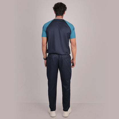 Pro-fit Navy and Peacock Blue Dual Scrubs
