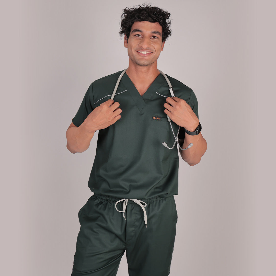 Pro-fit Nature Green Vneck Men scrubs