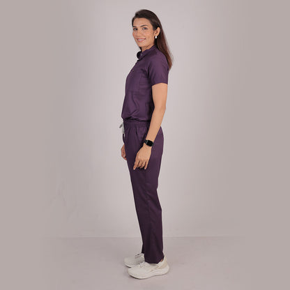 Pro-fit Regal Purple Highneck Women scrubs