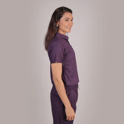 Pro-fit Regal Purple Highneck Women scrubs