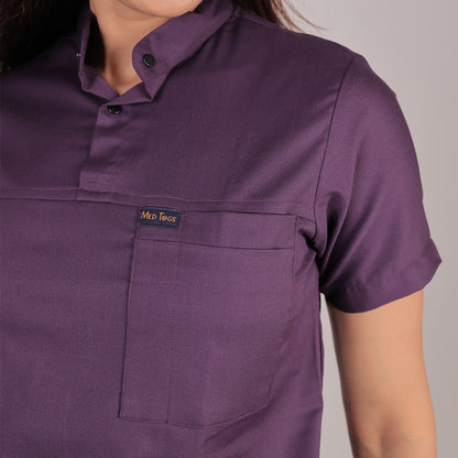 Pro-fit Regal Purple Highneck Women scrubs