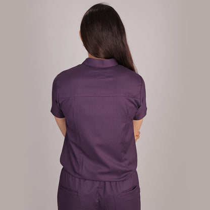 Pro-fit Regal Purple Highneck Women scrubs