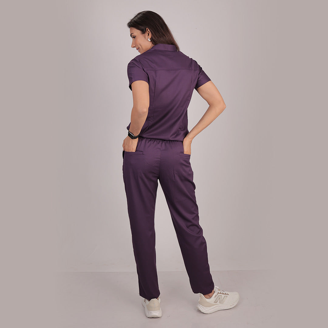 Pro-fit Regal Purple Vneck Women scrubs