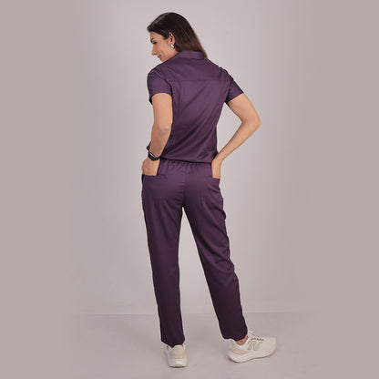 Pro-fit Regal Purple Vneck Women scrubs