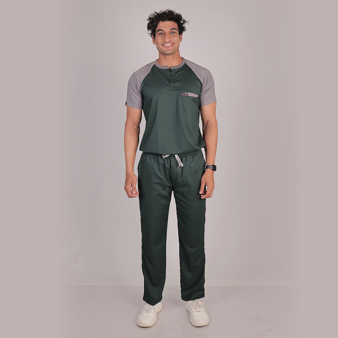 Pro-fit Green Grey Dual Scrubs