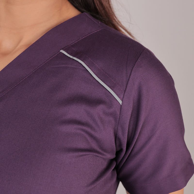 Pro-fit Regal Purple Vneck Women scrubs