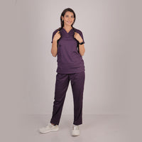 Pro-fit Regal Purple Vneck Women scrubs