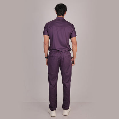 Pro-fit Regal Purple High Neck Men scrubs
