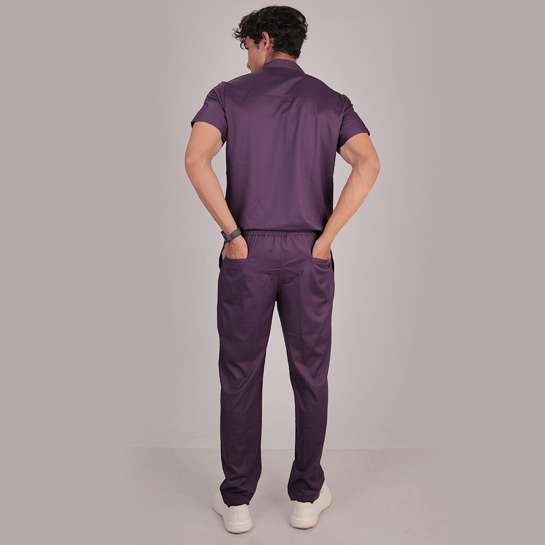 Pro-fit Regal Purple Vneck Men scrubs