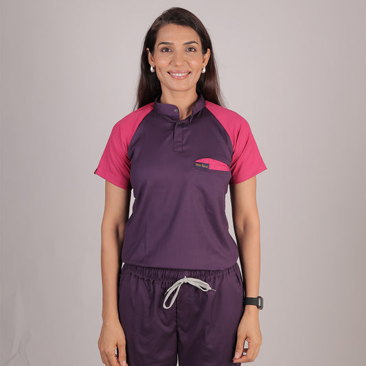Pro-fit purple pink Dual women scrubs