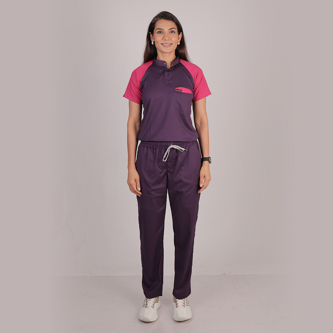 Pro-fit purple pink Dual women scrubs