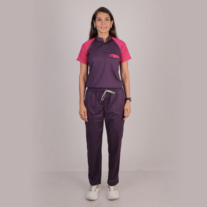 Pro-fit purple pink Dual women scrubs