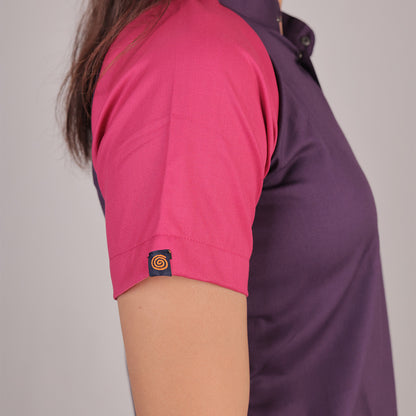 Pro-fit purple pink Dual women scrubs