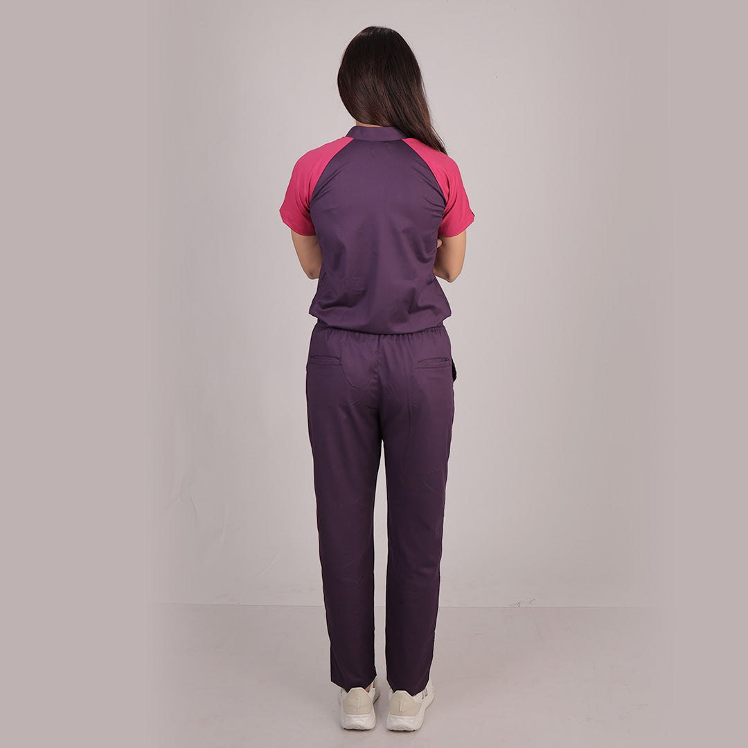 Pro-fit purple pink Dual women scrubs