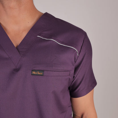 Pro-fit Regal Purple Vneck Men scrubs