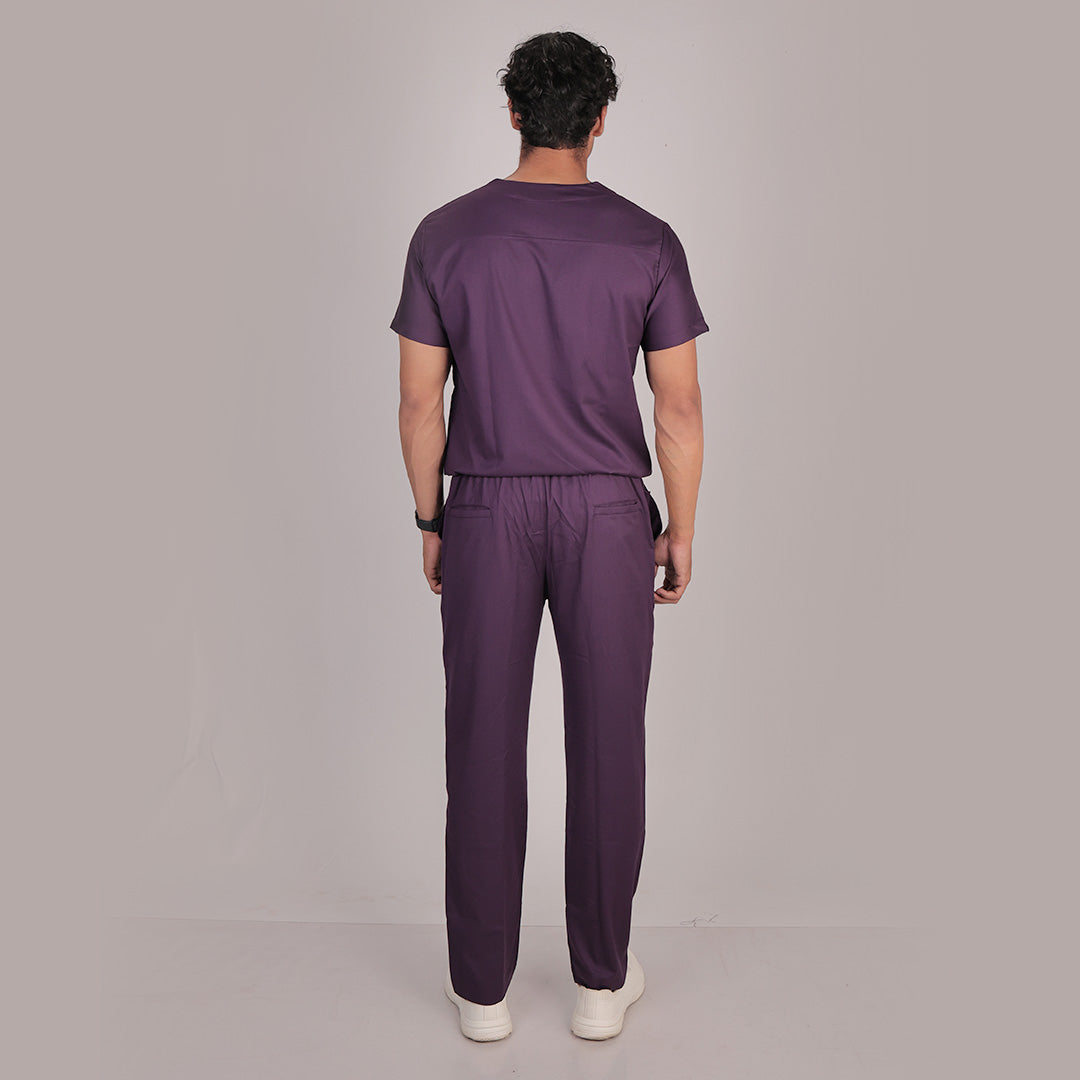 Pro-fit Regal Purple Vneck Men scrubs