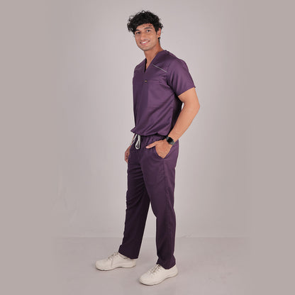 Pro-fit Regal Purple Vneck Men scrubs