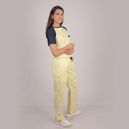 Pro-fit Yellow Navy Blue Dual women scrubs