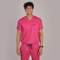 Pro-fit Mulberry Pink Vneck Men scrubs