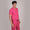 Pro-fit Mulberry Pink Vneck Men scrubs