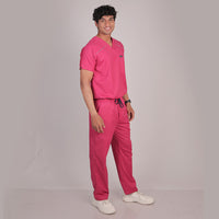 Pro-fit Mulberry Pink Vneck Men scrubs