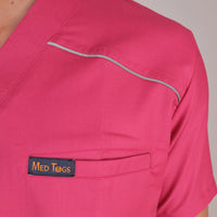 Pro-fit Mulberry Pink Vneck Men scrubs