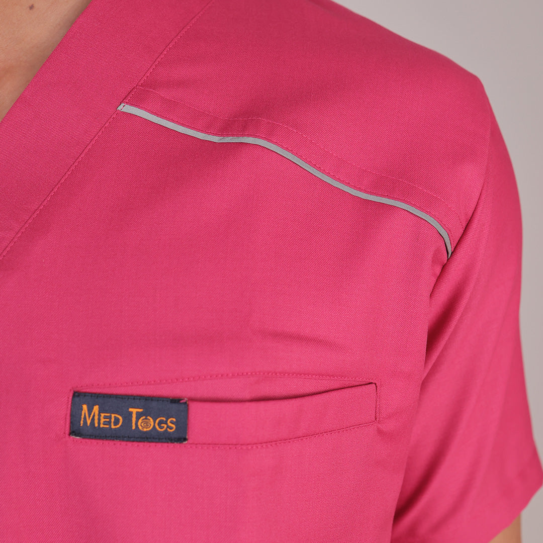 Pro-fit Mulberry Pink Vneck Men scrubs