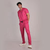 Pro-fit Mulberry Pink Vneck Men scrubs